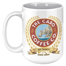 Load image into Gallery viewer, 20th Anniversary Cabo Coffee 15 oz. Mug - The Cabo Coffee Company